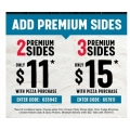 Dominos - 2 Premium Sides $11 &amp; 3 Premium Sides $15 (codes)