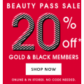 Sephora - Beauty Pass Sale: 20% Off Gold &amp; Black Members! 4 Days Only