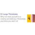 McDonald&#039;s - Large Thickshake $1 via MyMaccas App