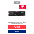 Shopping Express - Samsung 970 EVO Plus 1TB V-NAND 3500MB/s NVMe M.2 SSD $272 + $42 Cashback (Was $385)