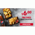 Pizza Hut: Weekend Coupons: 2 Sides $6; 25% Off Apple Crumble with any Large Pizza; 10 Wings + Dip $10 (codes)