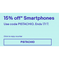 eBay - 15% Off Smartphones (code)! Maximum Discount $1000 [Plus Members Only]