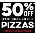 Dominos - 50% Off Traditional &amp; Premium Pizzas Online Delivered/Pick Up &amp; More (codes) 