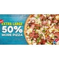 Domino’s Extra Large Pizzas – 50% More Pizza for Extra $3 