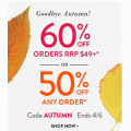 Snapfish - Goodbye Winter Sale: 60% Off Orders $49+ / 50% Off Orders (code)! Today Only