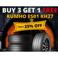 Tyroola - Buy 3 Get 1 Free on Selected Kumho Tyres
