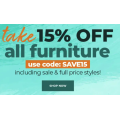 Zanui 15% off All Furniture (Including Sale items)