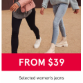 Myer Women&#039;s Jeans &amp; Denim on sale from $20 (Grab Denim $39, Levi&#039;s $60, Guess $89, Calvin Klein $75 and other