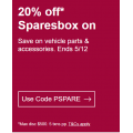 eBay Sparesbox - 20% Off Storewide (code)! Max. Discount $500