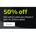 Specsavers - Cyber Week Sale: 50% Off Lens Options w/ 2 Pairs for $249 or Above (In-Store Only)