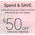 Sunglass Hut - Spend &amp; Save Offer: $50 Off Sunglasses - Minimum Spend $250