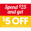 The Reject Shop - $5 Of Orders! Minimum Spend $25! In-Store Only
