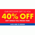 Spotlight - 40% Off any Single Full Priced Items (Printable Coupon)! Members Only