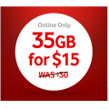 Vodafone - 50% Off $30 Unlimited Talk &amp; Text  35GB Combo Plus Starter Pack, Now $15
