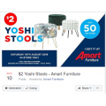 Amart Furniture - Yoshi Fabric Stool $2 (Was $29)! In-Store Only [Sat 10th Aug]