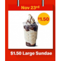 McDonald&#039;s - $1.5 Large Sundae via mymacca’s App! Today Only