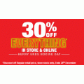 Supercheap Auto Boxing Day Sale 2018: 30% Off Storewide [In-Store &amp; Online]! (Starts Online Tues, 25th Dec &amp;