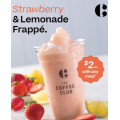 The Coffee Club - Strawberry Lemonade Frappe $2 with Any Meal