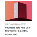 Telstra - NBN Special Offer: Unlimited Data NBN Home Internet Plans $80/mth for 6 Months ($10/mth credit)
