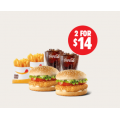 Hungry Jacks - 2 x Tendercrisp Chicken Classic Meal $14 via App (Nationwide)