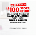 The Good Guys - Mother&#039;s Day Small Appliance Sale: $100/$50/$20/$10 Store Credit with Click &amp; Collect Orders!