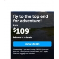 Tiger Air - Fly to the Top Sale - Brisbane to Darwin $190 (Return)