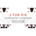 2 for $15 Statement Earrings @ Lovisa