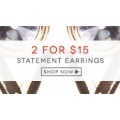 2 Pairs of Earrings for $15 at Lovisa