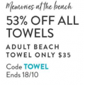 Snapfish - Flash Sale: 53% Off all Towels (code)
