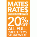  ToysRUs - Mates Rates: 20% Off Fill-Priced Items Storewide (code)! 4 Days Only
