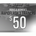 Fila - Weekend Flash Sale: 70% Off Mens &amp; Women&#039;s Rapidflash Trainer, Now $50 (RRP $150)