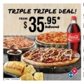 Domino&#039;s - Triple Triple Deal from $35.95 Delivered (code)