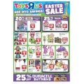 Prices From $4.99 In Easter Sale Catalouge At Toys R Us - Ends 27 April 