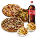 Pizza Capers - $45 Traditional Bundle Triple: 3 x Large Traditional Pizzas; 2 x Breads; 1 x 1.25L Drink (code)! Today Only