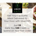 UberEats: $5 for $20 Credit (New Customers Only) @ Deals.com.au