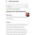 Uber Eats - 5 Free Deliveries (code)