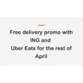 Uber Eats - FREE Delivery for ING Customers - Valid until 30th April