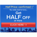 Hotels.com - Half Price Friday: Minimum 50% Off Hotel Booking + Extra 10% Off (code)