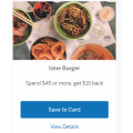 AMEX Latest Offers: Forzieri Get $75 back for each $375 Spent | Ume Burger Spend $45 or more, get $15 back &amp; More