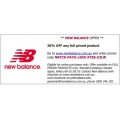 New Balance - 20% off full priced items (with code)