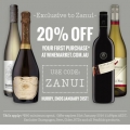 Zanui - 20% Off First Purchase with $80 Minimum Spend at WineMarket (code). Ends 31 Jan 2016