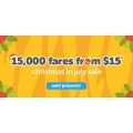 Tiger Air - Christmas in July Network Sale - Sydney/Gold Coast/Melbourne/ Adelaide from  $15 (15000 Seats)