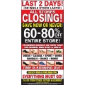 Payless Shoes Closing Down Sale-Final 2 days :60%-80% Off Everything [Expired]