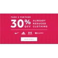 Rebel Sports Extra 30% off Already Reduced Clothing : Reebok Workout Tee $10.50 ( Was $25 ) &amp; More 