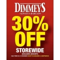 Dimmeys - 30% Off Storewide Incld. Sale Items (code) - Stars Thurs, 20th Dec