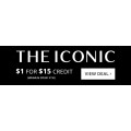 THE ICONIC Credit: $1 for $15 (Min Spend $150), $2 for $30 (Min Spend $200), $3 for $50 (Min Spend $250) + FREE Delivery @ Groupon