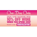First Choice Liquor - Valentine&#039;s Specials: 10% Off Wines - Minimum Spend $100 (code)! Today Only