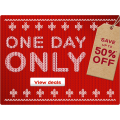 Hotels.com  - One Day Sale: Up to 50% Off Booking + Extra 10% Off Mastercard Holders (code)