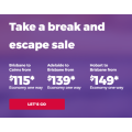 Virgin Australia - Take a Break and Escape Sale: Domestic Flight Fares from $79 e.g. Ballina Byron to Sydney $79 etc.