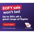 Virgin Australia - EOFY 2019 Frenzy: Up to 30% Off Domestic &amp; International Flight Fares